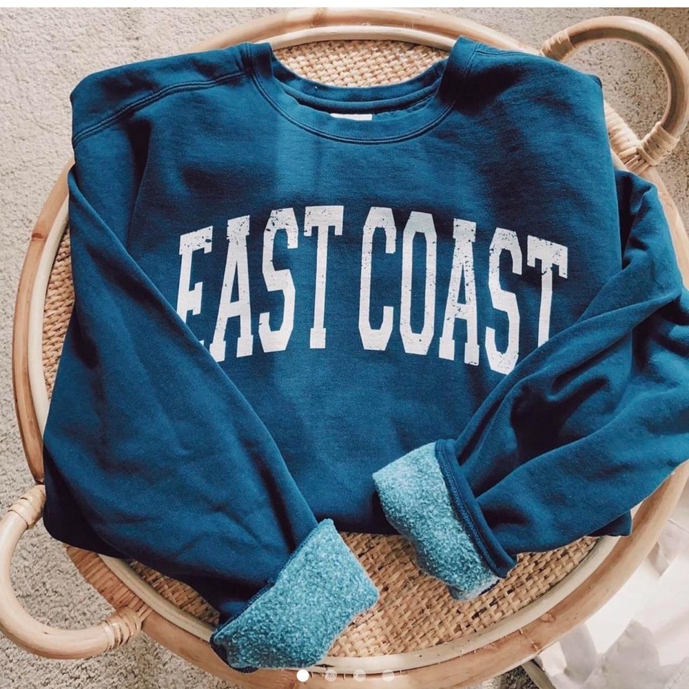 Sunkissed coconut east coast navy sweatshirt
